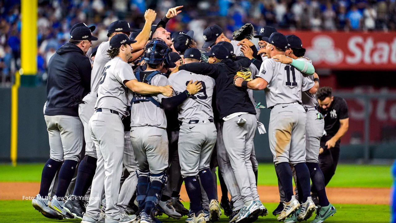 Equipo de New York Yankees celebrando