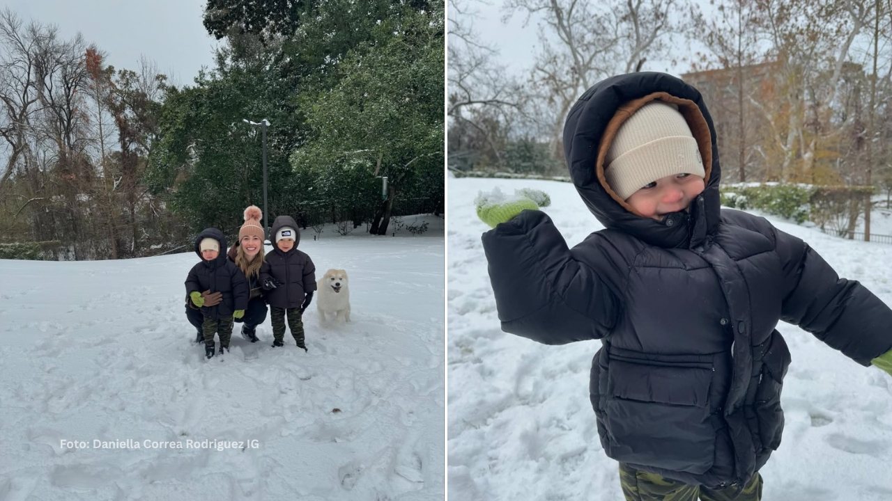 Carlos Correa disfruta la nieve con su familia en Houston (+FOTOS) La esposa de Carlos Correa con sus hijos en la nieve
