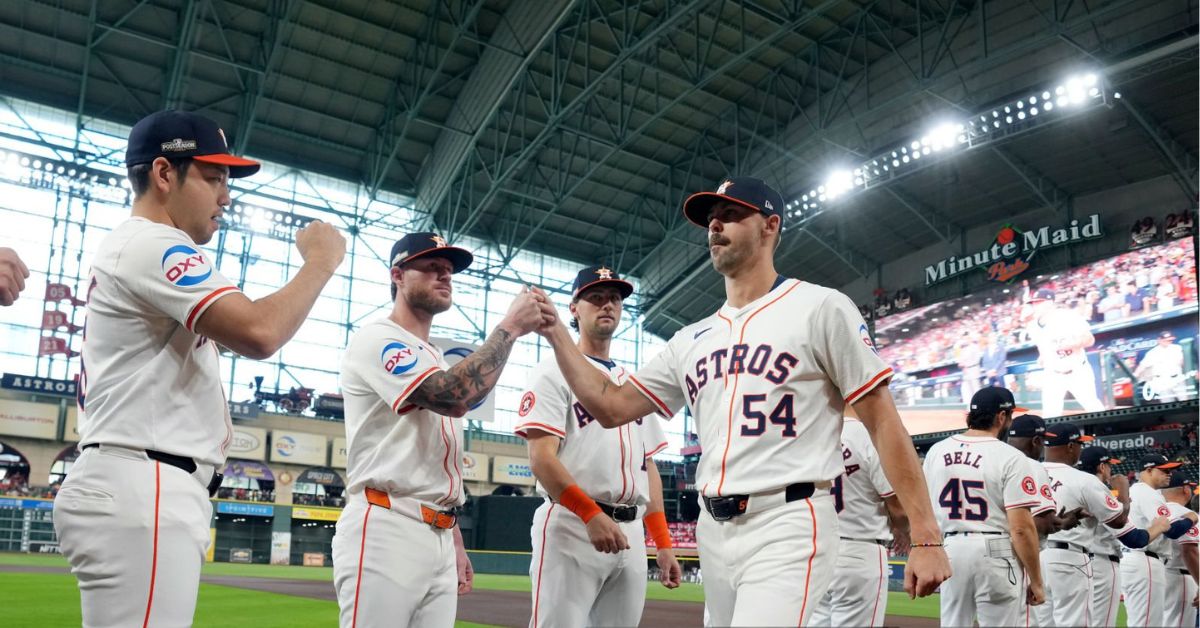 Houston Astros entre mayores impuestos de lujo en MLB 2025 El equipo de Houston Astros siendo presentado