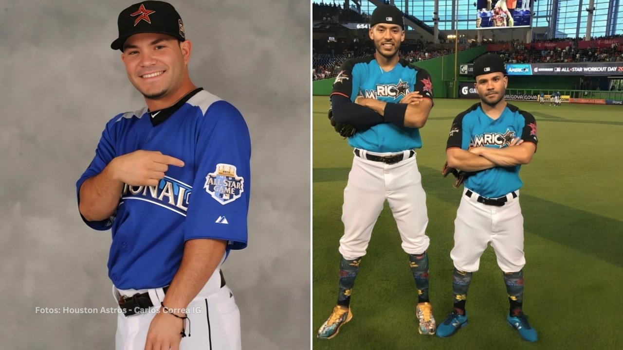 Jose Altuve y su marca nunca vista en Juegos de Estrellas José Altuve con la Liga Nacional y con Carlos Correa en la Liga Americana
