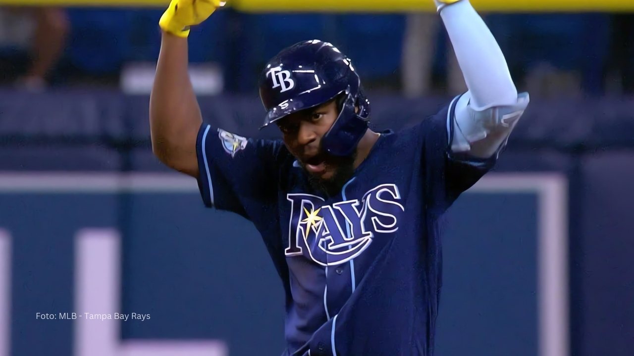 San Francisco adquiere a prospecto venezolano Osleivis Basabe Osleivis Basabe celebrando un batazo con Tampa Bay Rays. San Francisco Giants