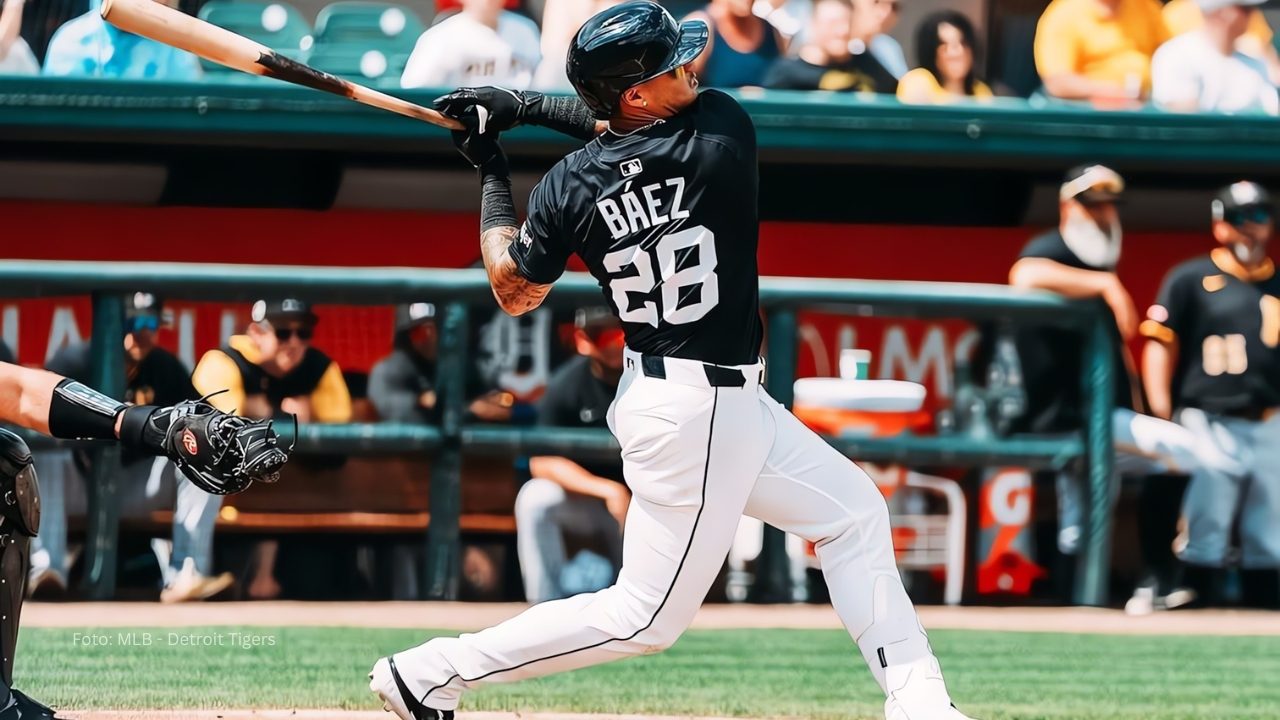Así le fue a Javier Báez en Spring Training 2025 Javier Báez bateando con Detroit Tigers en el Spring Training