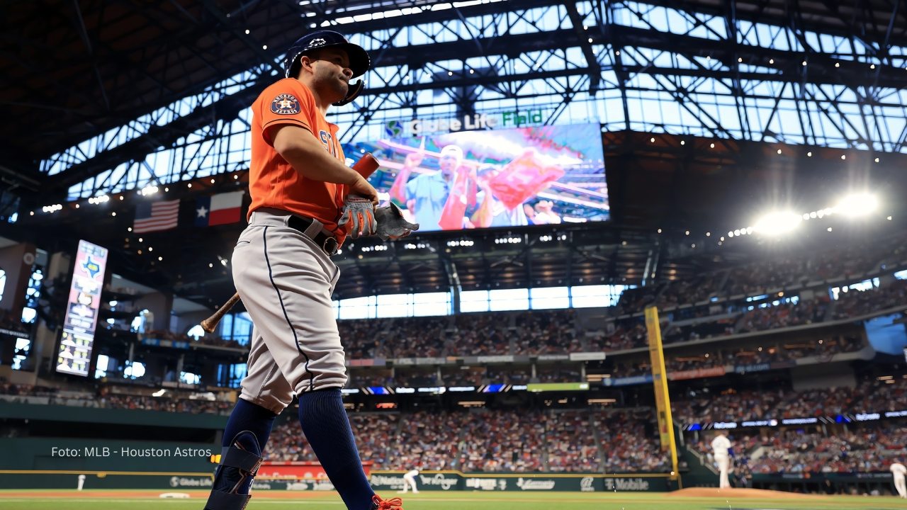 Jose Altuve en un juego de Houston Astros