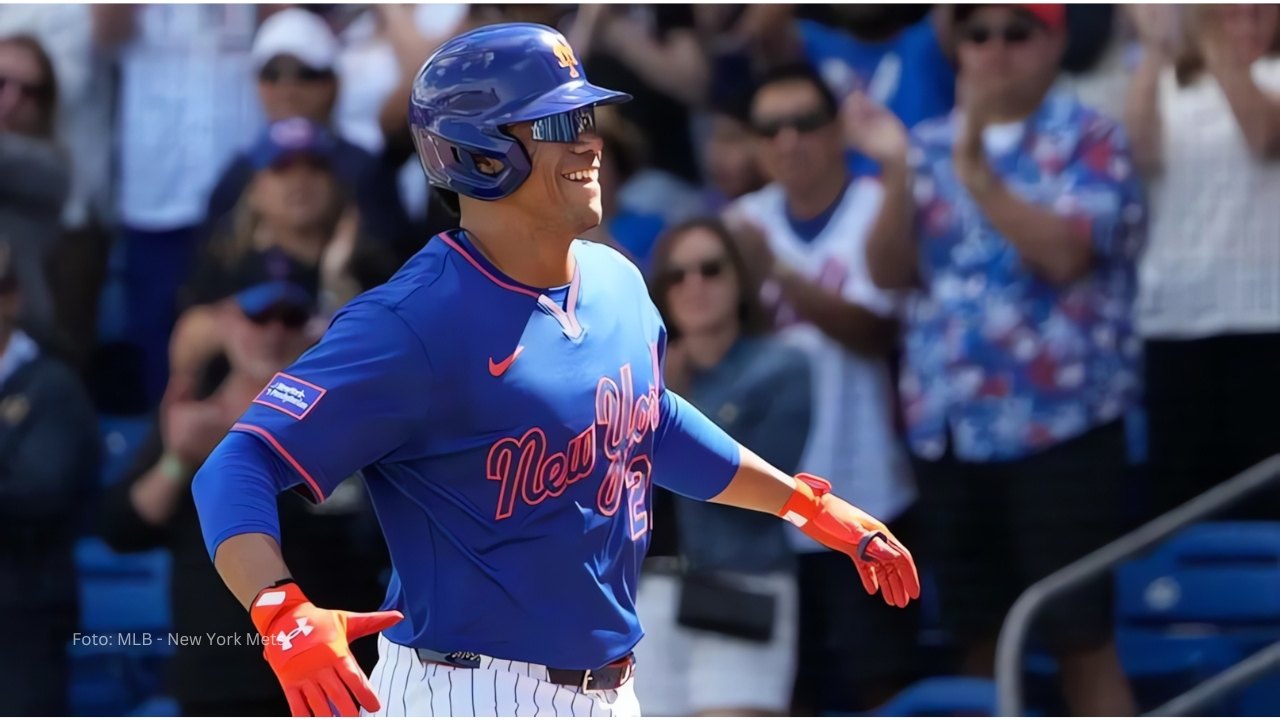 Juan Soto se excede con New York y triplica ante Miami Juan Soto celebra con New York Mets