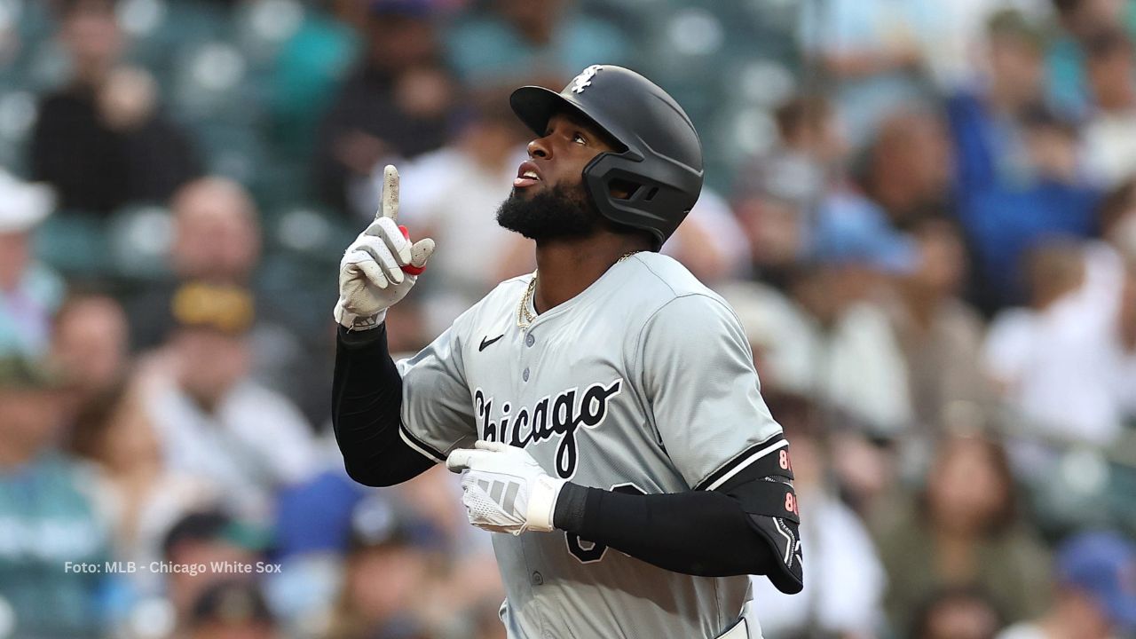 Luis Robert Jr. celebrando con Chicago White Sox