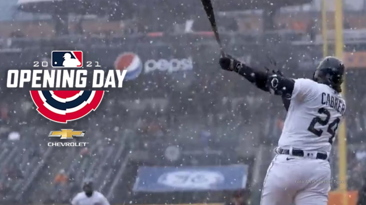 El día que Miguel Cabrera dio jonrón bajo tormenta de nieve en MLB Miguel Cabrera jonrón bajo la nieve en Opening Day