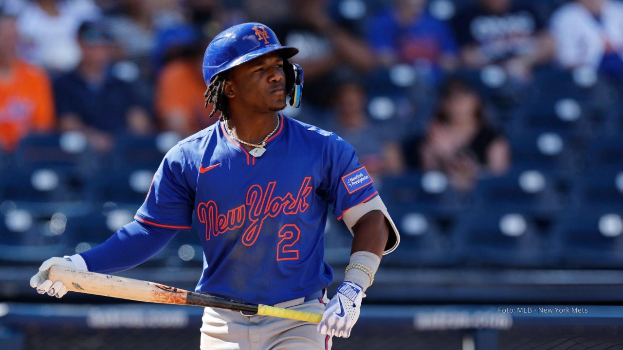 Luisangel Acuña estuvo en la práctica de New York Mets en la jornada dominical de Spring Training.