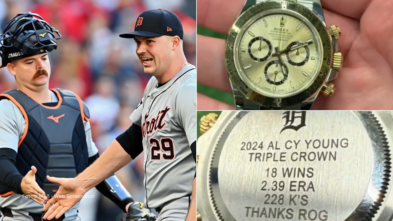 Tarik Skubal y Jake Rogers con Detroit Tigers y el Rolex personalizado