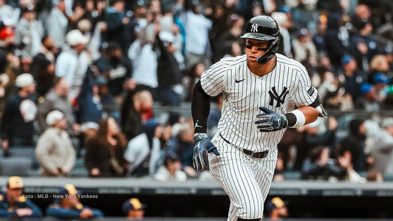Aaron Judge celebrando con Yankees