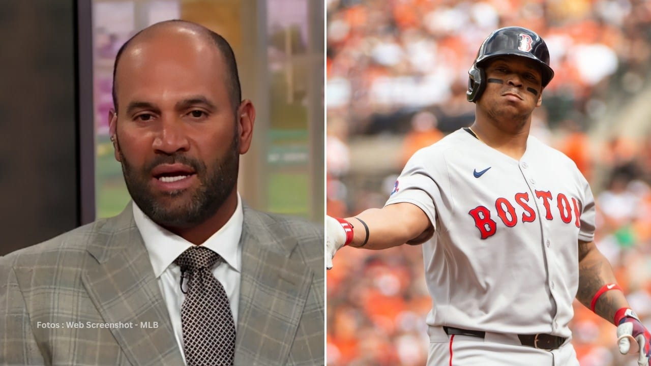 Albert Pujols en un programa y Rafael Devers con Boston Red Sox