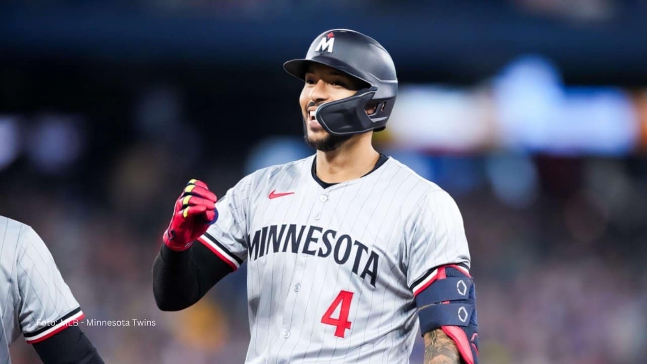 Carlos Correa celebrando con Minnesota Twins