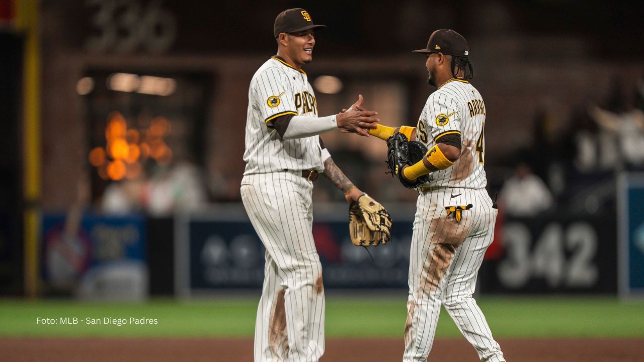 Celebración en victoria de San Diego Padres