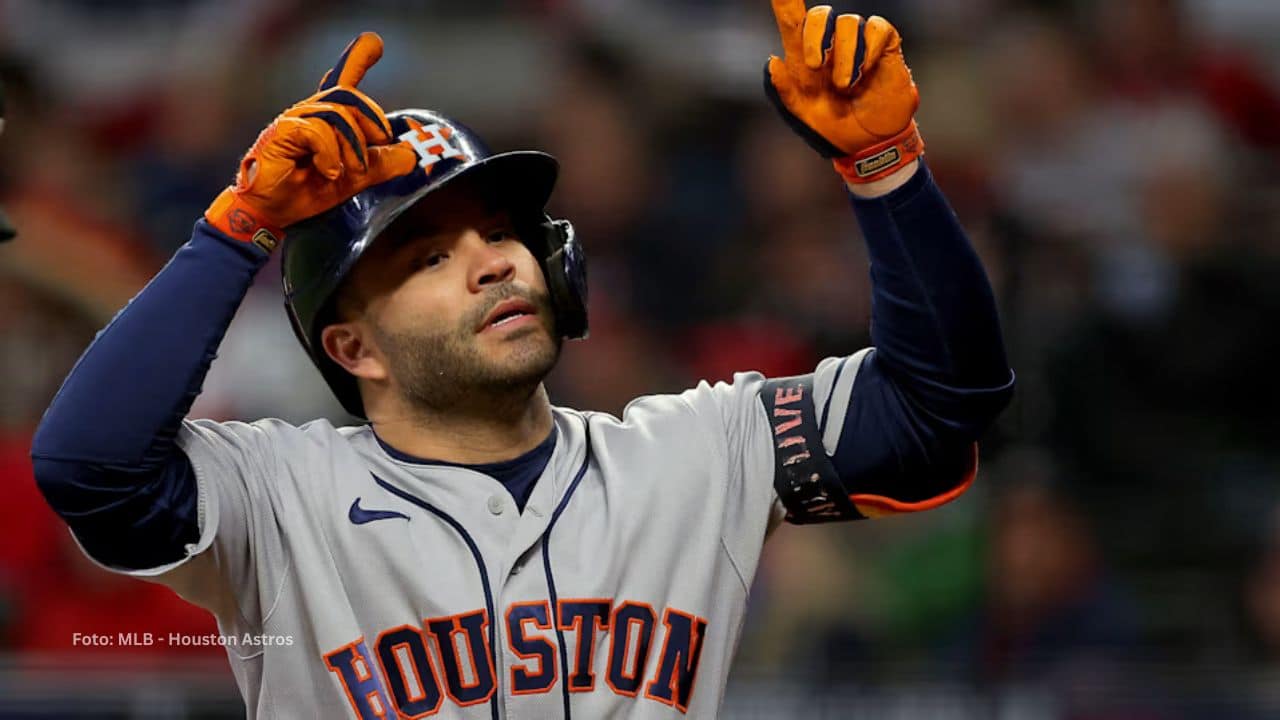 Jose Altuve suma nueve imparables y esta es la segunda mejor marca de su carrera tras los primeros seis juegos.
