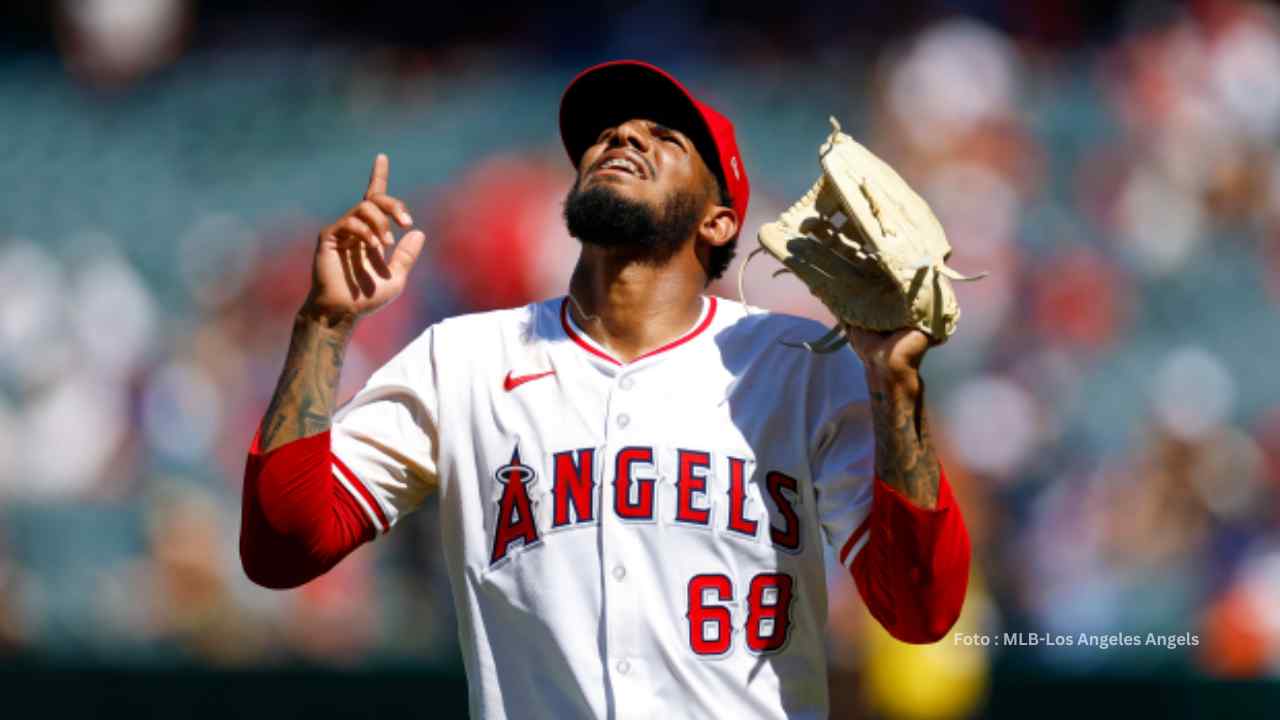 José Marte con Los Angeles Angels.