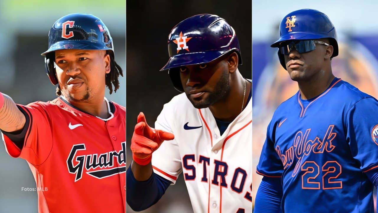 Jose Ramirez, Yordan Alvarez y Juan Soto en MLB