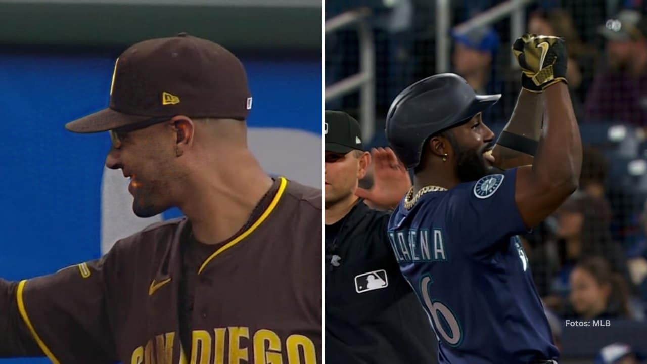 Yuli Gurriel con San Diego Padres y Randy Arozarena celebra batazo con Seattle Mariners