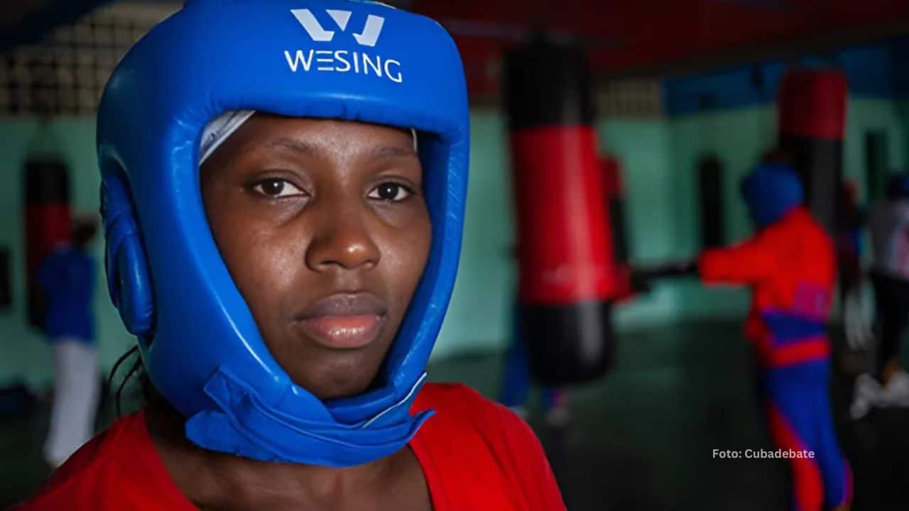 La boxeadora cubana Yaquelín Estornell