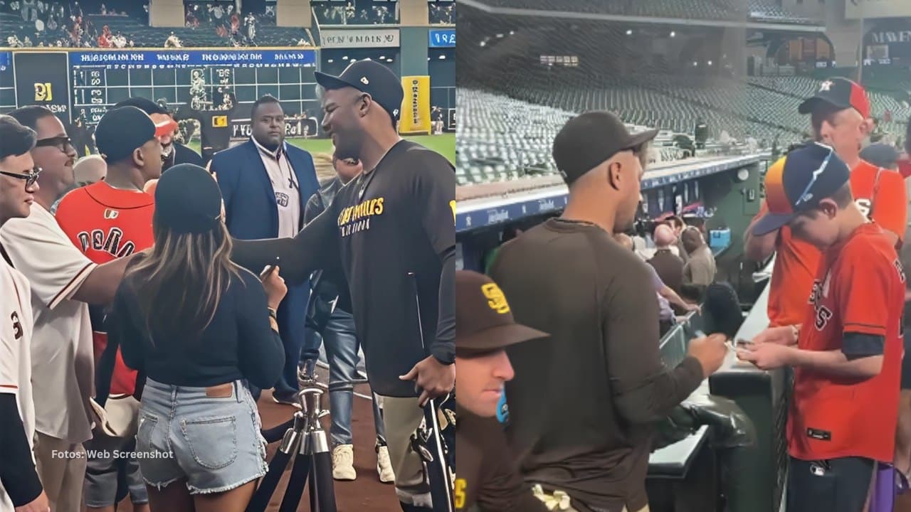 Yuli Gurriel compartiendo con los fanáticos de Houston Astros