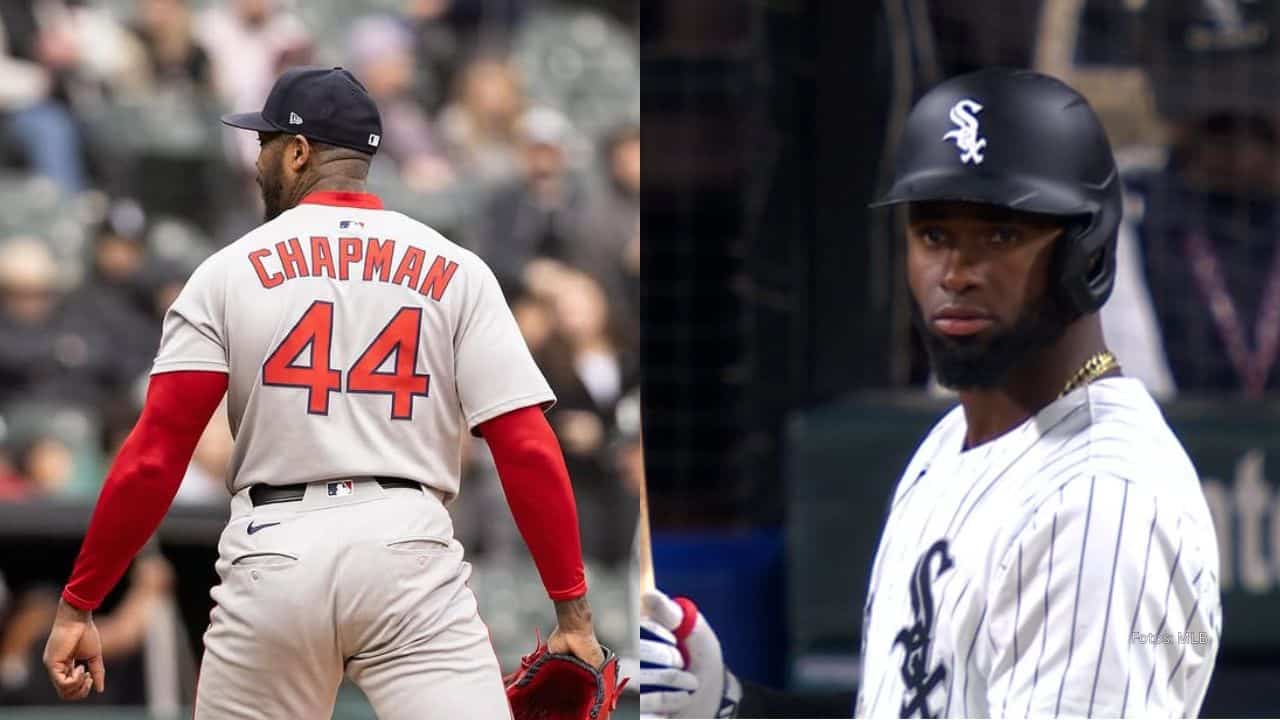 Aroldis Chapman y Luis Robert Jr en MLB