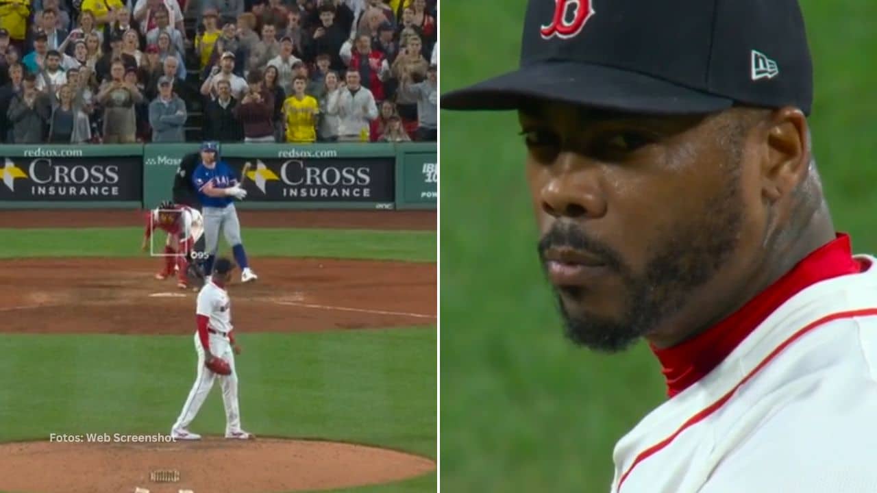 Aroldis Chapman estableció nuevamente un récord al lanzar un sinker a 103.8 MPH contra el bateador Blake Crim.