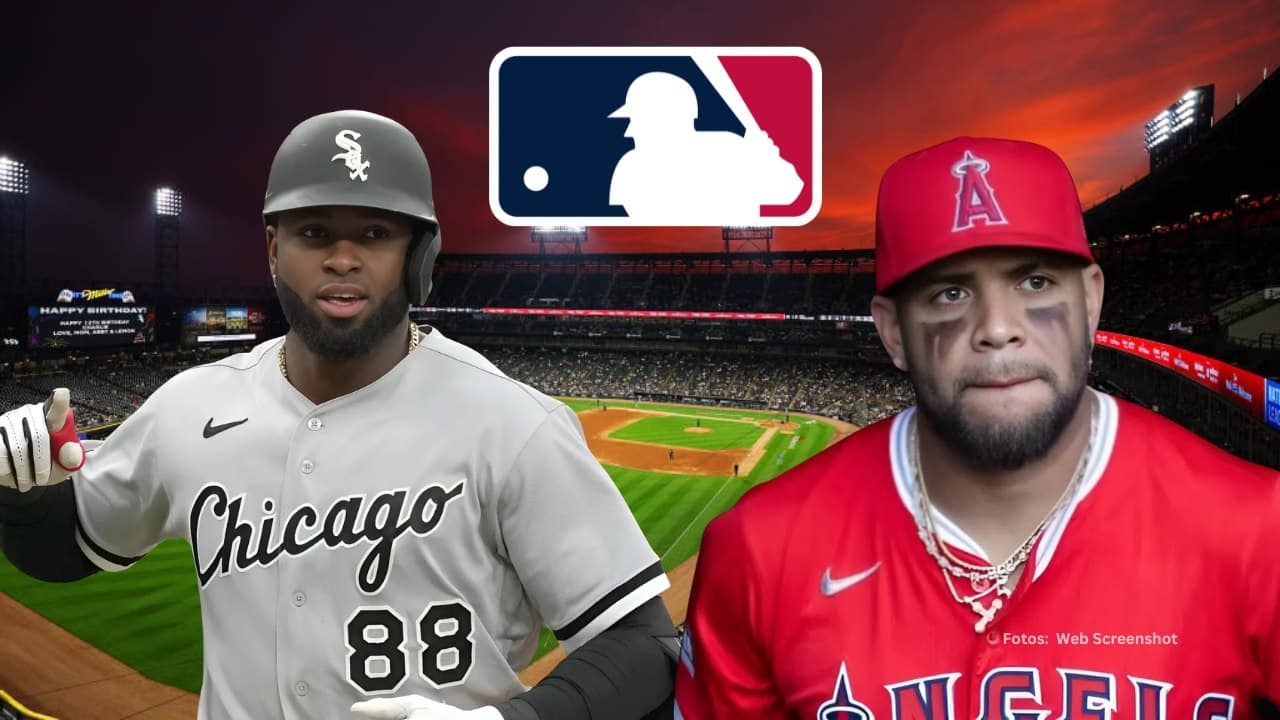 Luis Robert Jr con Chicago White Sox y Yoan Moncada con Los Angeles Angels. Cubanos en MLB
