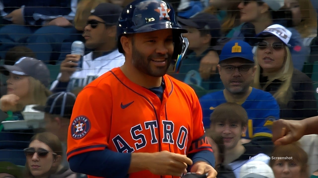 Jose Altuve con el uniforme de Houston Astros