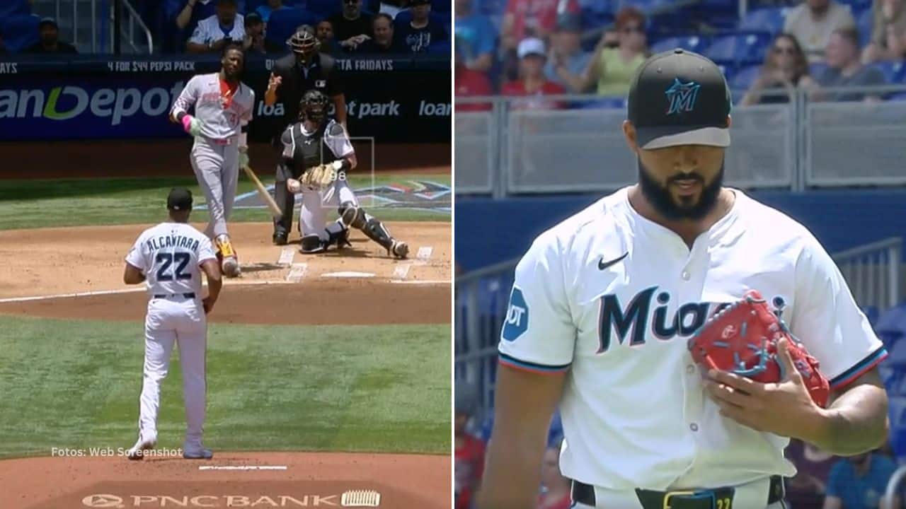 Sandy Alcantará registra una efectividad de 12.06 en sus últimas cuatro aperturas con Miami Marlins.
