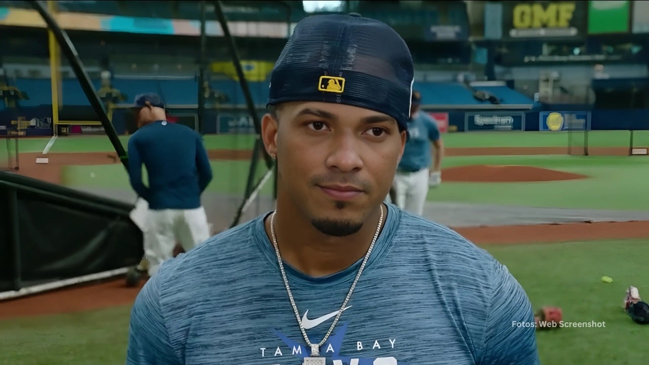 Wander Franco en una entrevista en MLB con Tampa Bay Rays