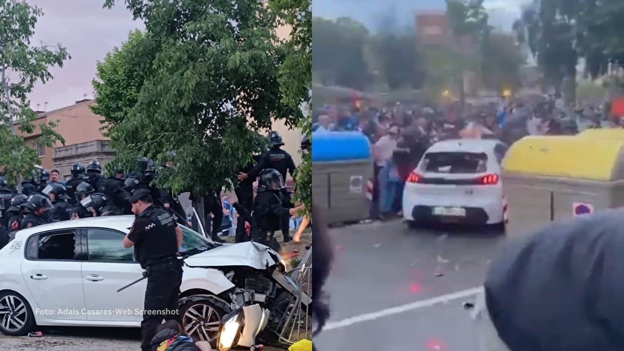 Un choque masivo de seguidores de los clubes de Barcelona en las avenidas aledañas desató el caos.